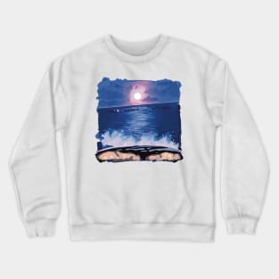 Cyprus beach night Crewneck Sweatshirt